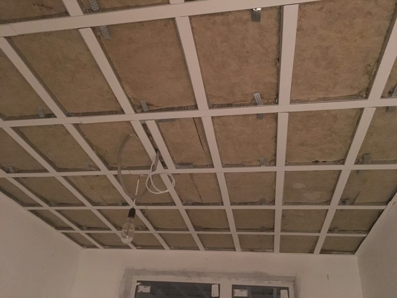 Каркасная шумоизоляция потолка