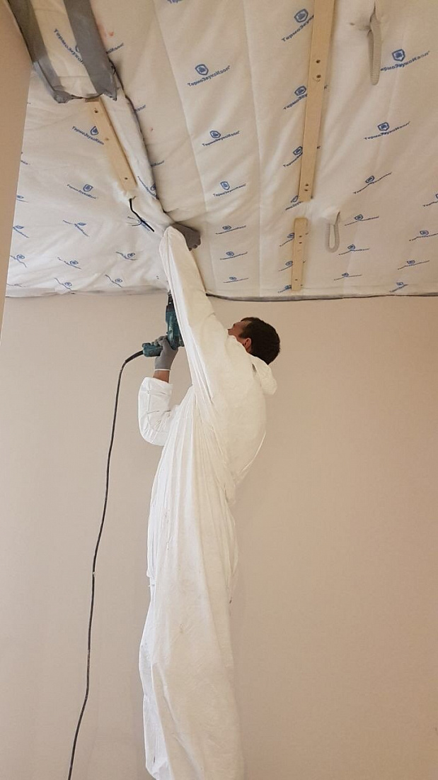 Шумоизоляция под натяжной потолок