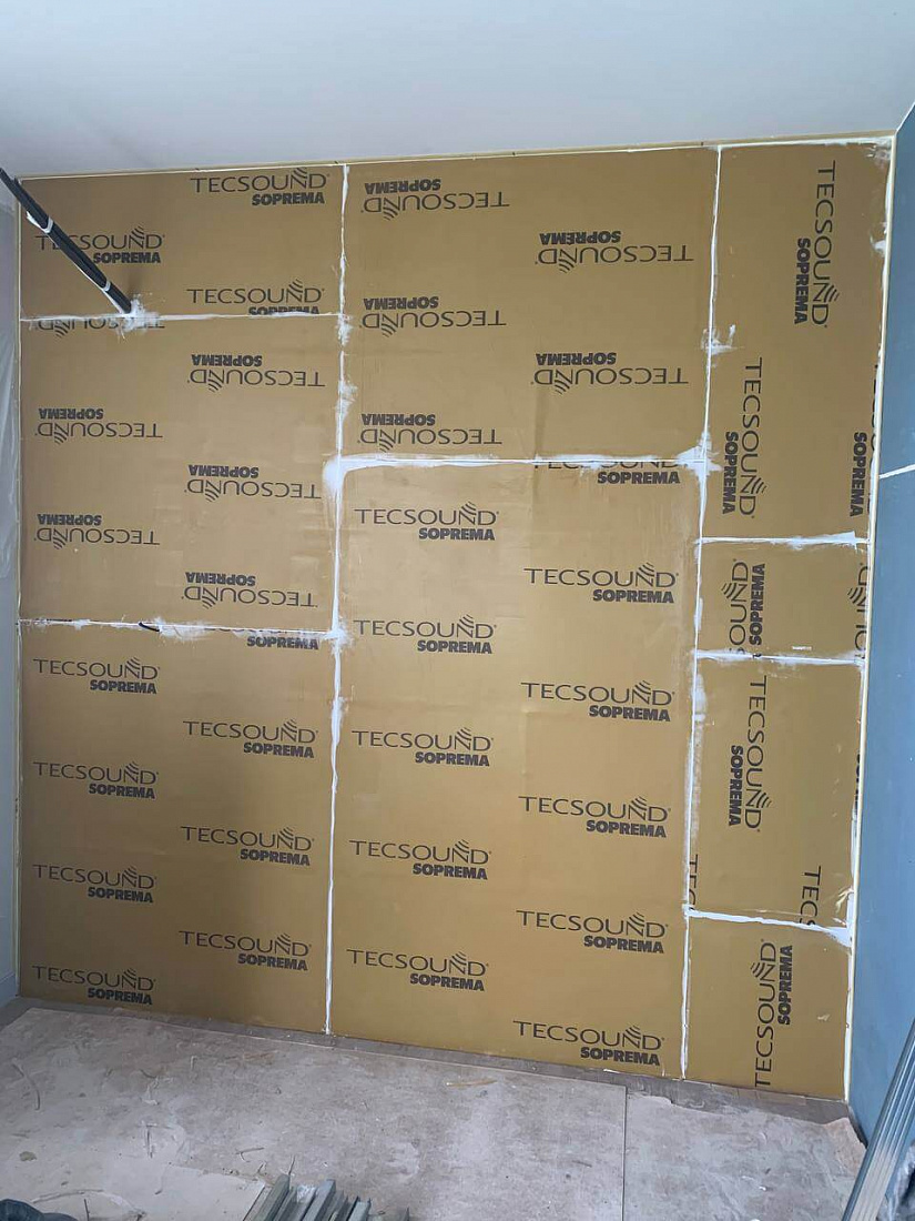 Звукоизоляция каркасным способом стен и потолка