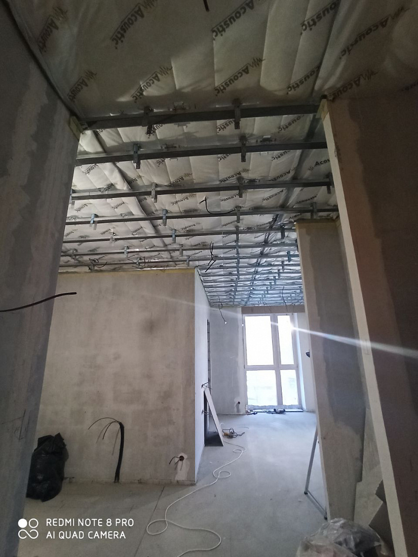 Каркасная звукоизоляция на потолок